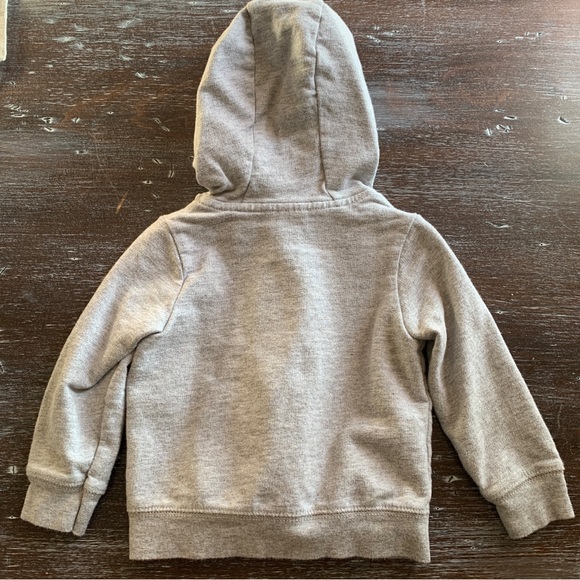 3/$12 Grey Zip Up Hoodie with Flamingo Design - Picture 5 of 5
